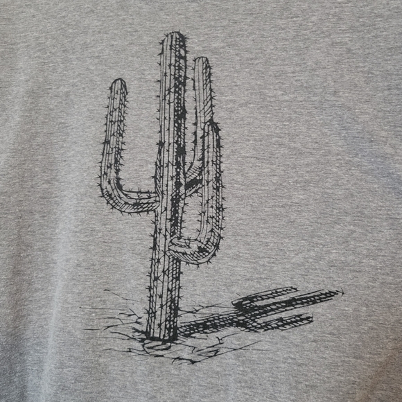 Thread Tank Designs | Heather Gray Cactus Tee - Picture 2 of 5